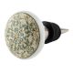 Green Floral Flat Ceramic Wine Bottle Stopper